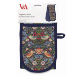 V&A Double Oven Glove Strawberry Thief