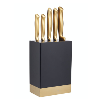 Masterclass 5 Piece Knife Block Set Brass