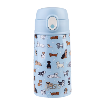 Oasis Insulated Stainless Steel Kid's Sipper Bottle 400ml Puppy Dogs