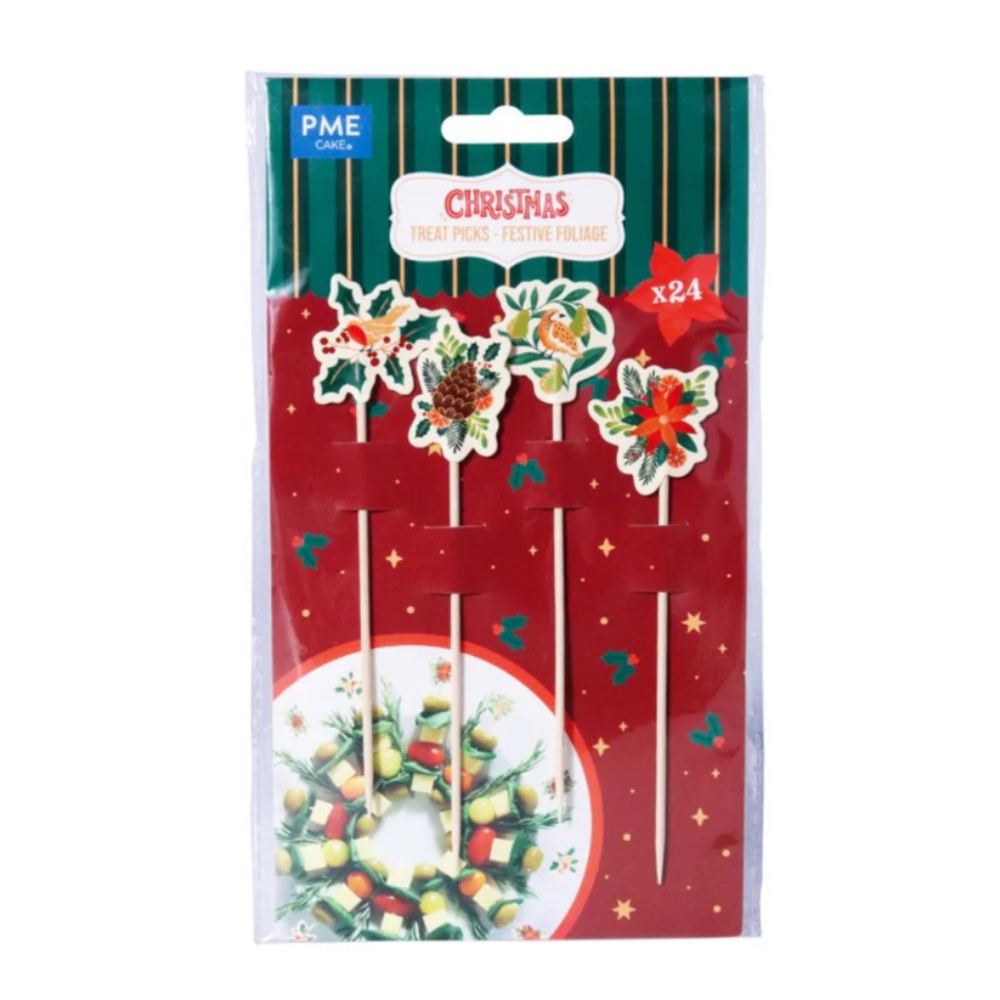 PME Appetizer Treat Picks Festive Foliage Pack of 24 (1)