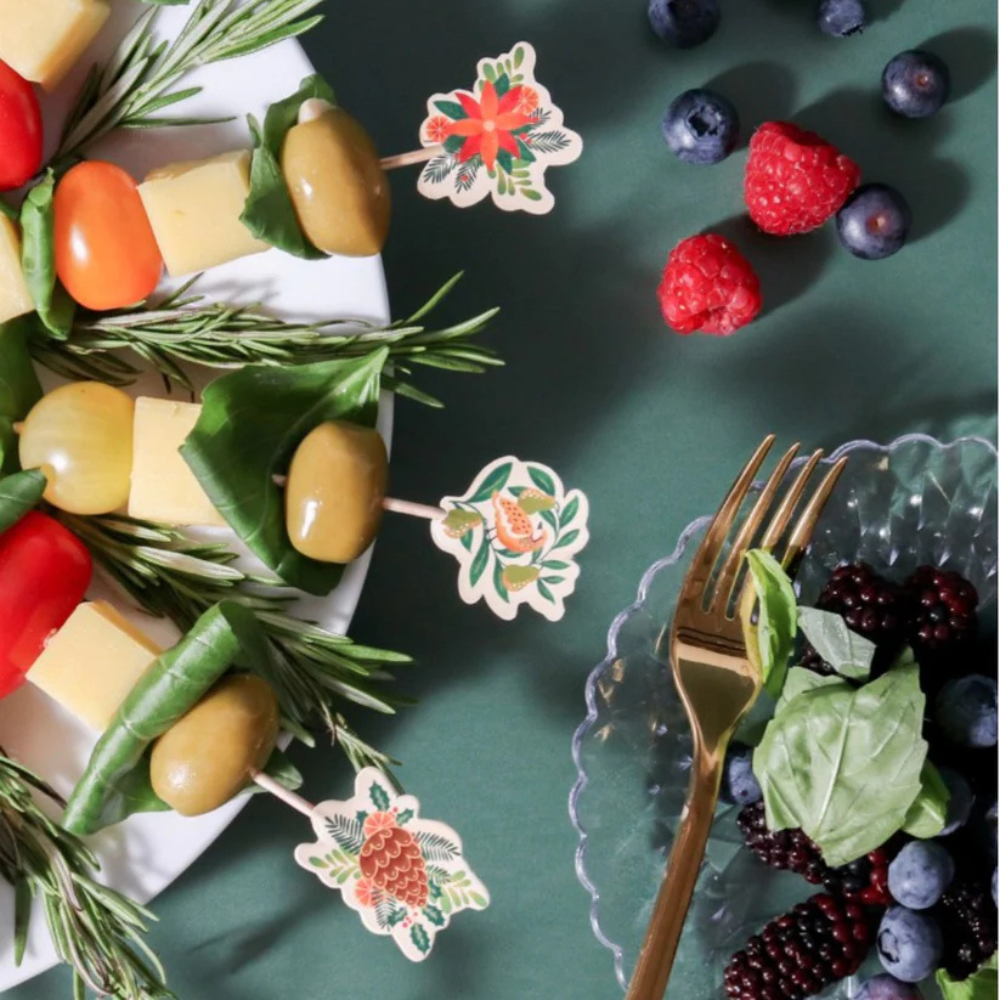 PME Appetizer Treat Picks Festive Foliage Pack of 24