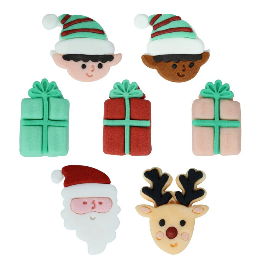PME Edible Sugar Decorations Santas Coming To Town Set of 12 (1)