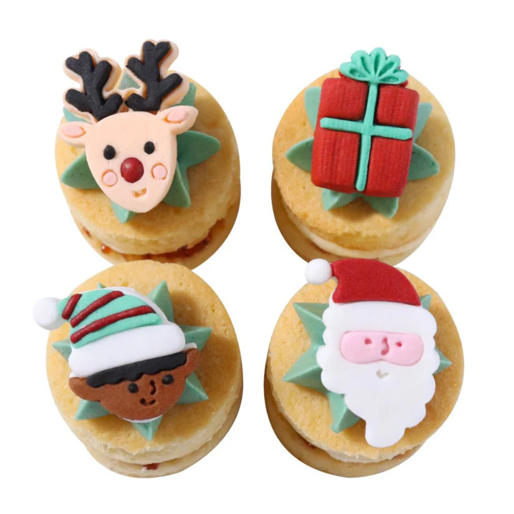 PME Edible Sugar Decorations Santas Coming To Town Set of 12