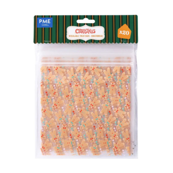 PME Resealable Treat Bags Gingerbread Pack of 20