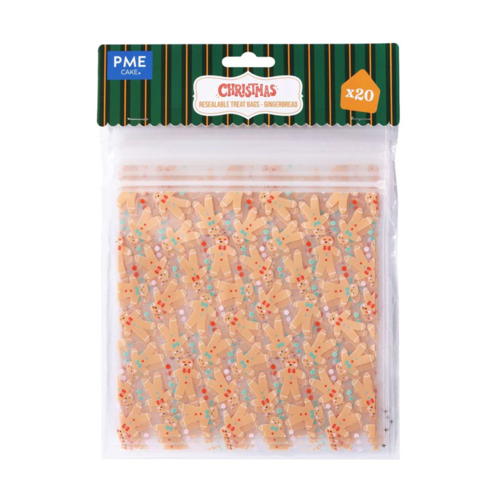 PME Resealable Treat Bags Gingerbread 20 Pack