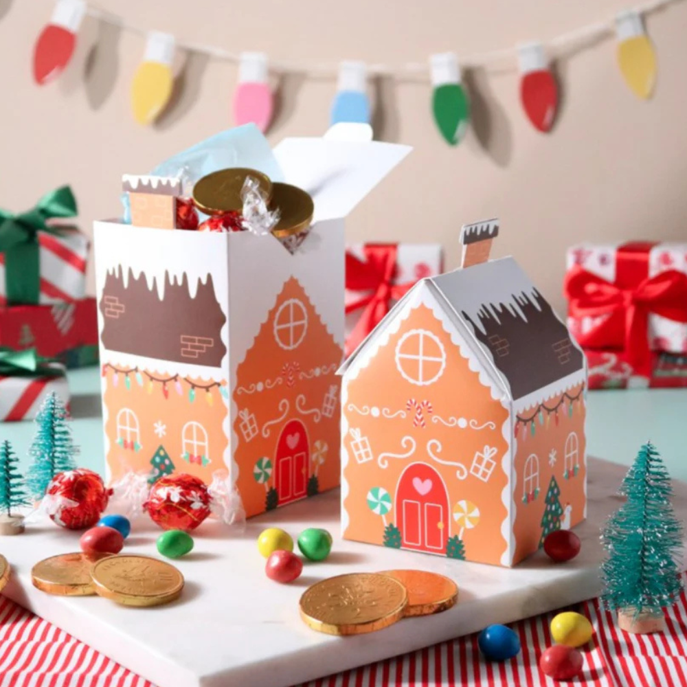 PME Treat Boxes Gingerbread House 4pk