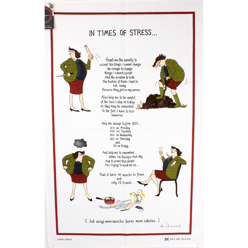 Samuel Lamont In Times of Stress Cotton Tea Towel