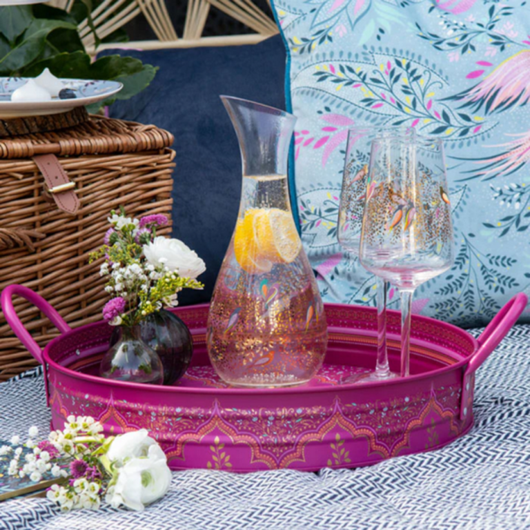 Sara Miller Scalloped Archways Large Handled Tray Chef #39 s Complements