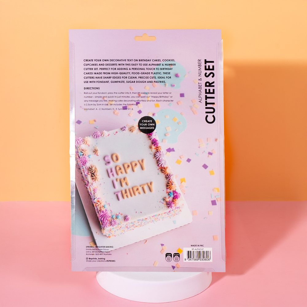 Sprinks ALPHABET & NUMBER Cutter Set (40 Pieces)