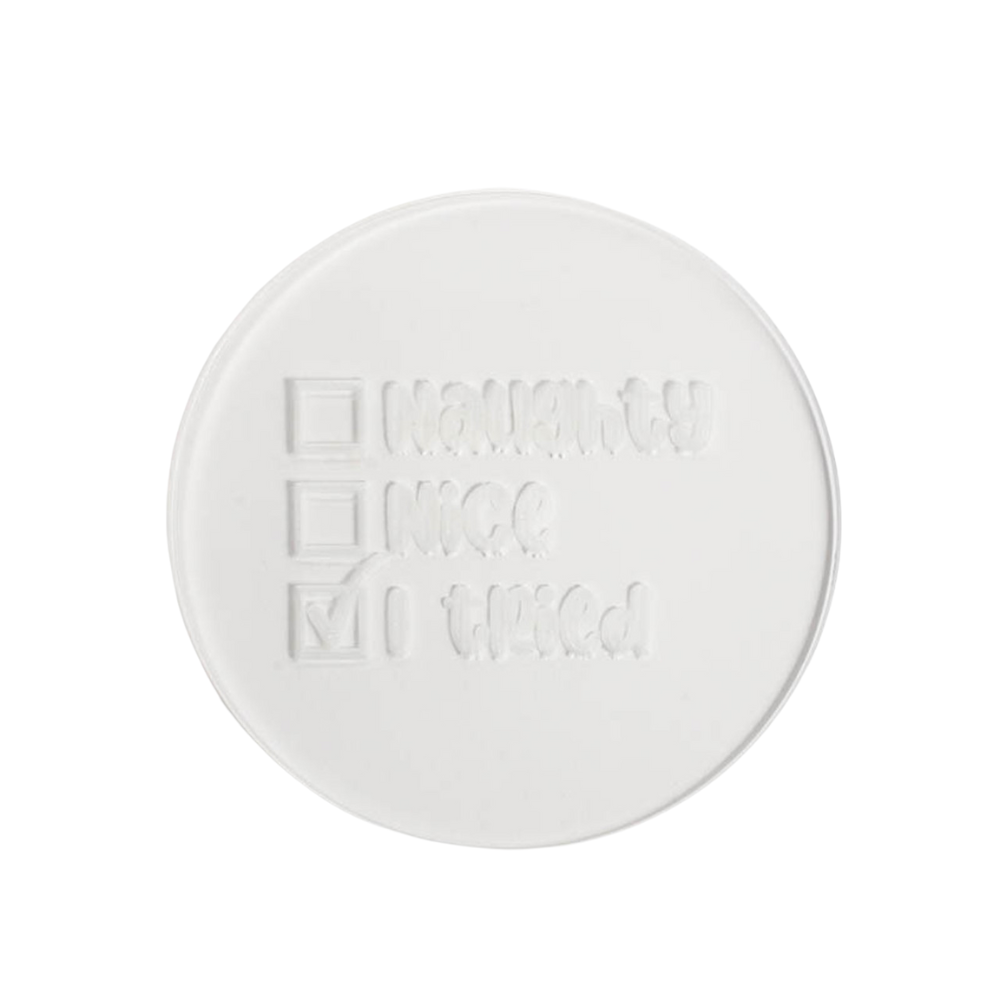 Sugar Crafty Cookie Embosser Stamp Naughty or Nice