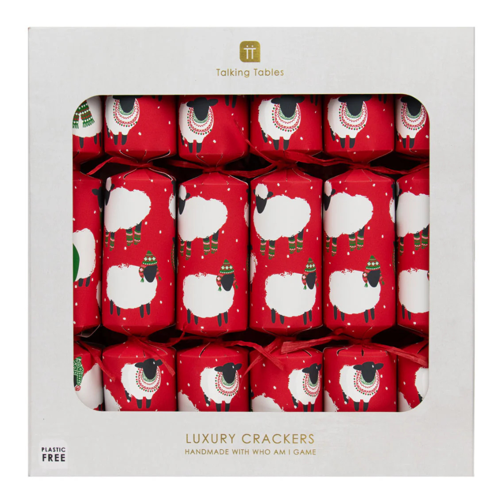 Talking Tables Sheep Christmas Crackers Pack of 6 (1)