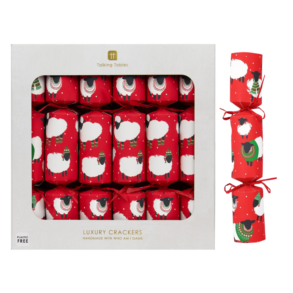 Talking Tables Sheep Christmas Crackers Pack of 6 (5)