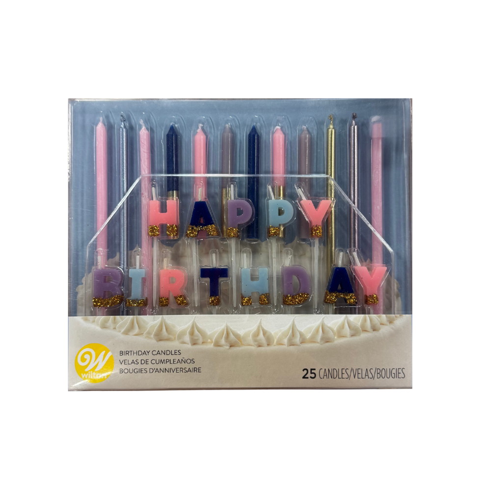 Wilto Nostalgic Floral Candle Set of 25