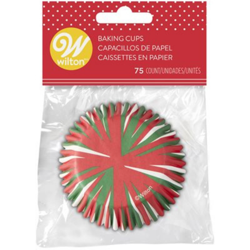Wilton Assorted Holiday Swirl Cupcake Cases Pack of 24 (1)