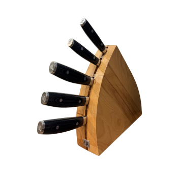 Yaxell Ran PLUS Damascus 6-Piece Japanese Knife Block Set