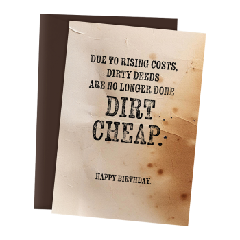 Blackwell Press Dirty Deeds Birthday Card