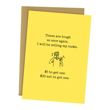 Blackwell Press Selling My Nudes Card