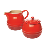 Chasseur La Cuisson Red Sugar Bowl & Creamer Set