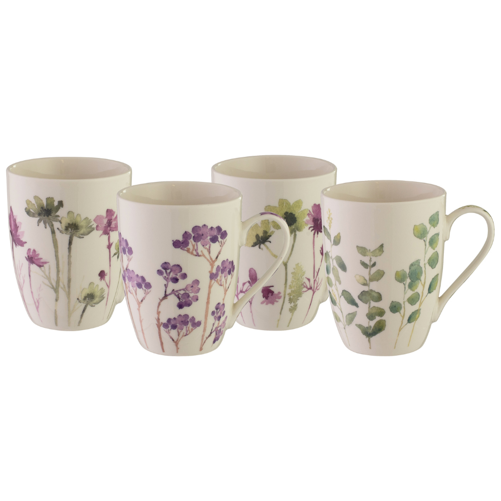 _BUNDANOON Coupe Mug 355ml Set of 4 Botanical