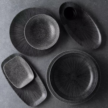 Churchill Studio Prints Agano Black Round Coupe Bowl 248mm (1)