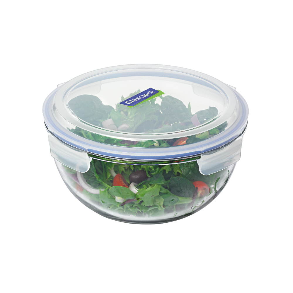 Glasslock Tempered Glass Mixing Bowl with Lid 4L (1)