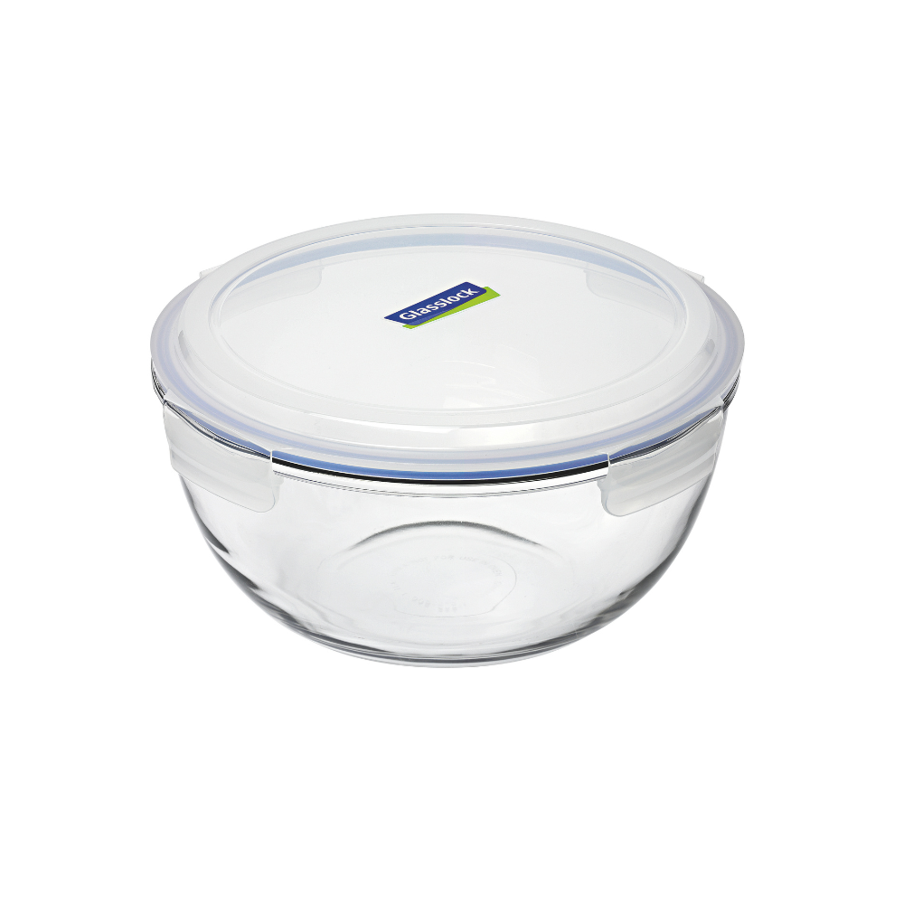 Glasslock Tempered Glass Mixing Bowl with Lid 4L
