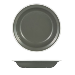 Ryner Melamine Evoke Grey with White Rim Deep Plate 20cm