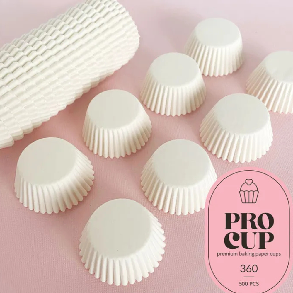 360 BAKING CUPS White 500 PIECE PACK