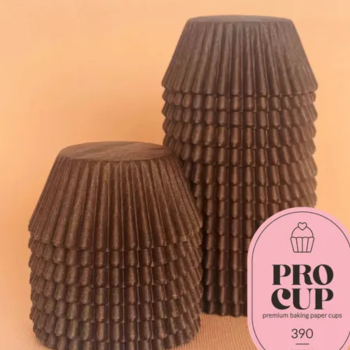 390 Baking Cups Pack of 100 Chocolate Brown