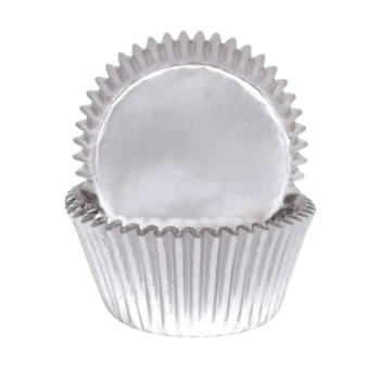 Cake Craft 408 Foil Baking Cups 72 Pack Silver