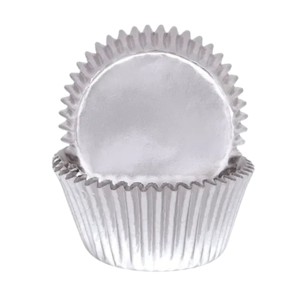 CAKE CRAFT 408 Silver FOIL BAKING CUPS PACK OF 72