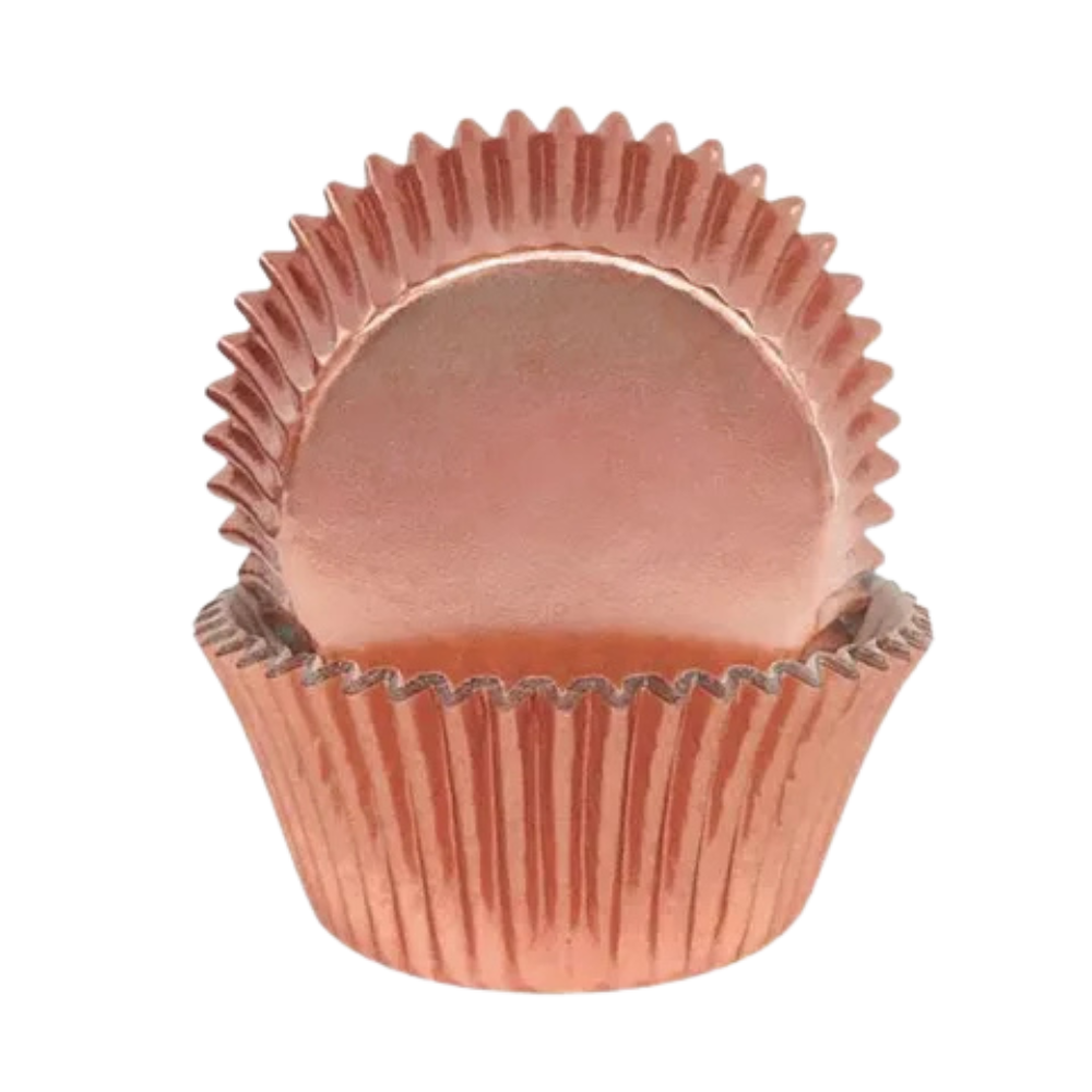 CAKE CRAFT 408 rose gold FOIL BAKING CUPS PACK OF 72