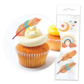 Cake Craft Wafer Toppers Pack of 16 Boho