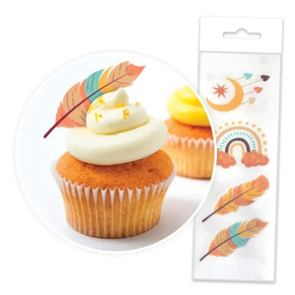 CAKE CRAFT BOHO WAFER TOPPERS PACK OF 16