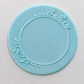 Circle with Leaves Clear Debosser