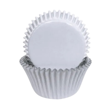 Cake Craft 700 Foil Baking Cups 72 Pack White