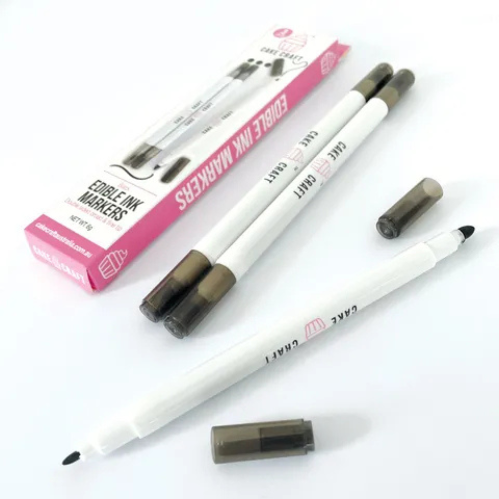 Cake Craft Edible Ink Markers Black Set of 3 (1)