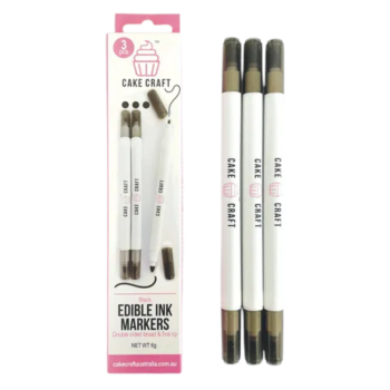Cake Craft Edible Ink Markers Black Set of 3