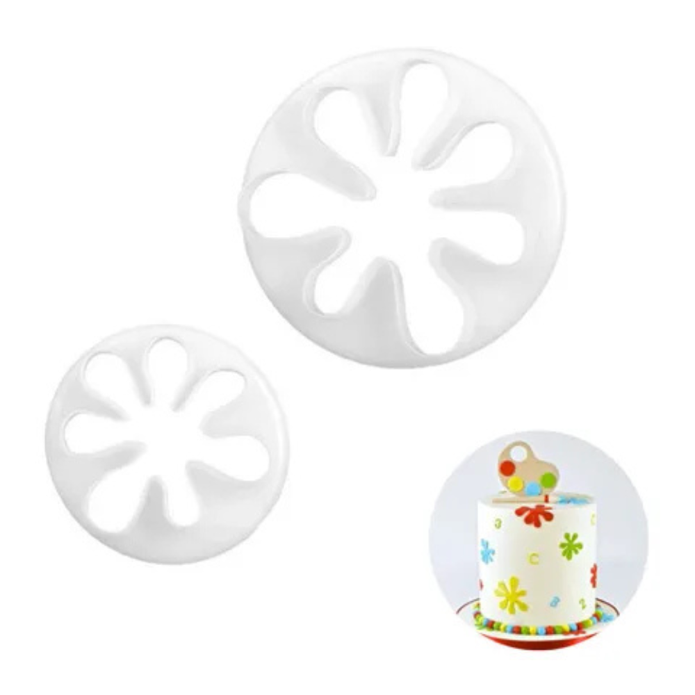 Cake Craft Splash Impression Cutter Set of 2