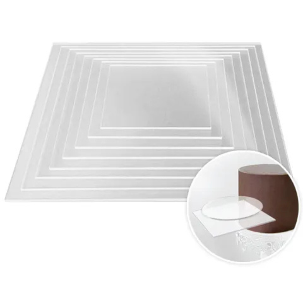 Cake Craft Square Ganache Lids Set of 8