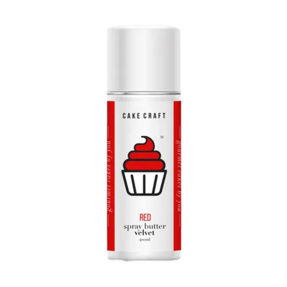 Cake Craft Velvet Spray Butter Red