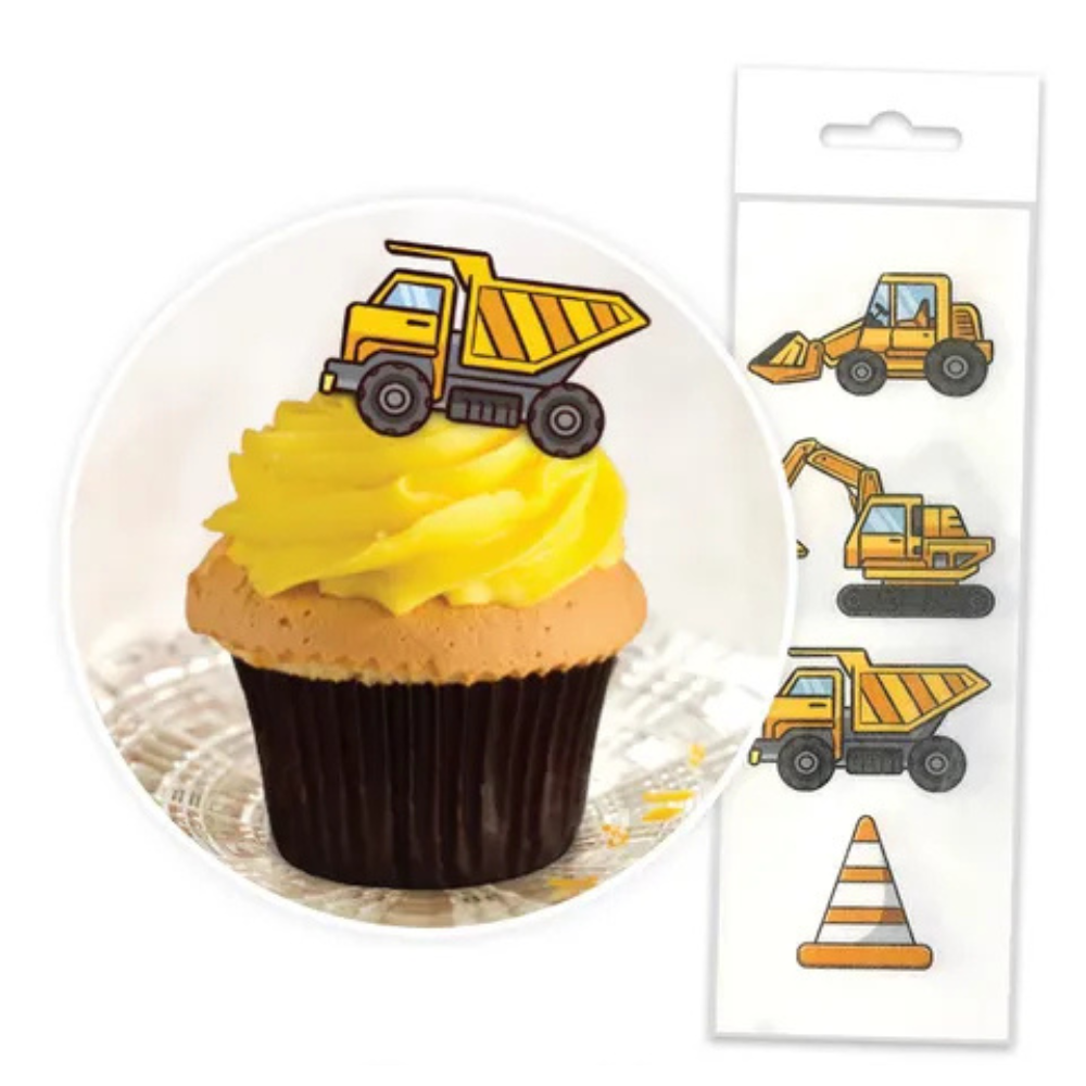 Cake Craft Wafer Toppers Pack of 16 Construction