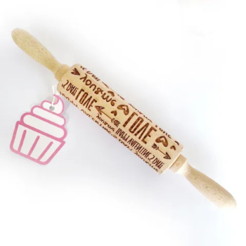 Cake Craft Wooden Rolling Pin Love