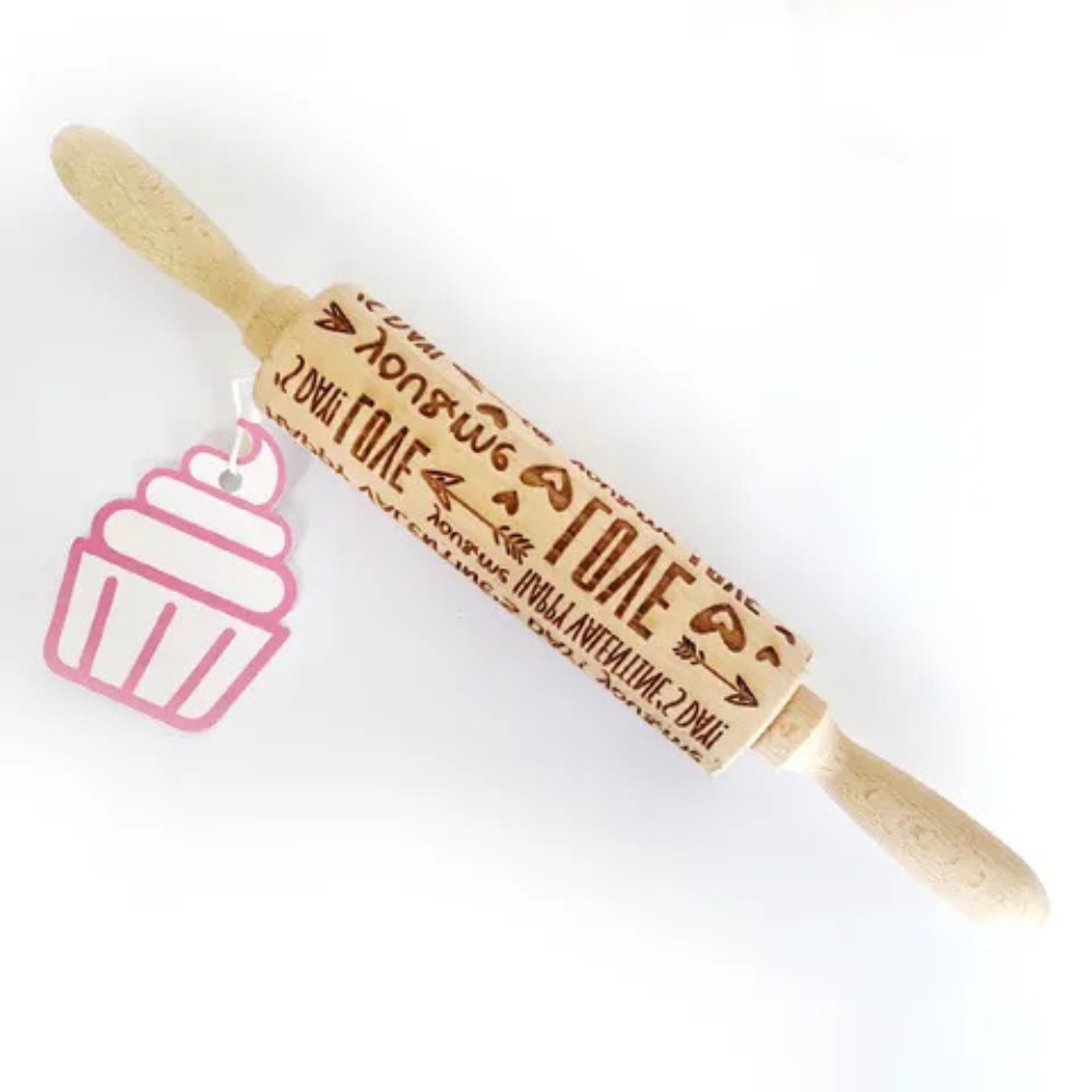 Cake Craft Wooden Rolling Pin Love