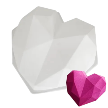 Extra Large 3D Geo Heart Silicone Mould