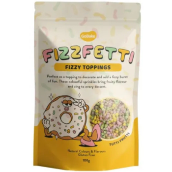 GoBake Fizzfetti Fizzy Toppings Tutti Frutti 100g
