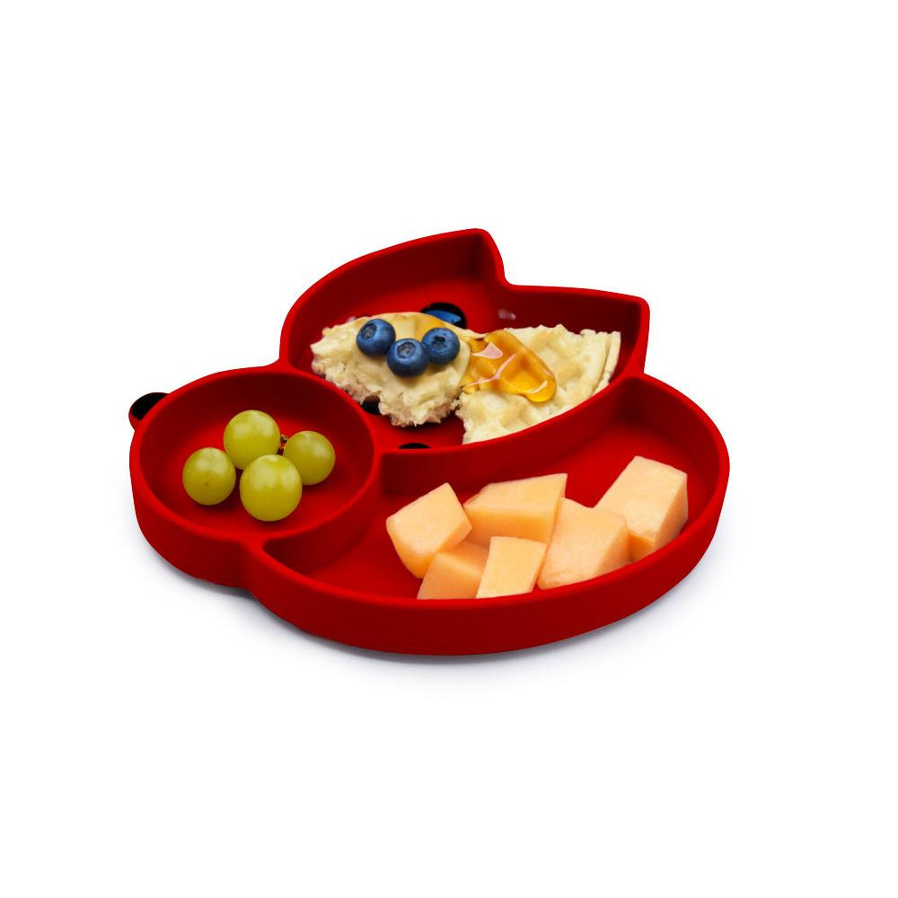 Melii Silicone Divided Suction Plate Ladybug (1)