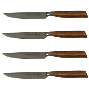 Messermeister Oliva Elite Steak Knife Serrated 12cm Set of 4