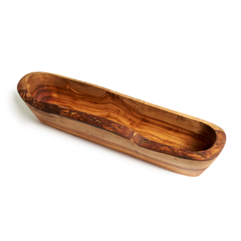Natural Olivewood Rustic Bread Basket 35cm