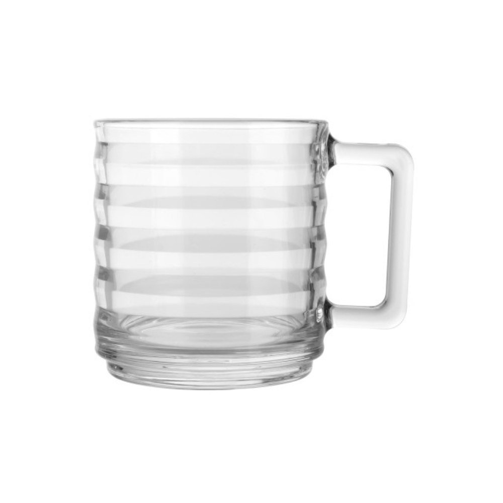 Pasabahce Bricks Glass CoffeeTea Mug 320ml